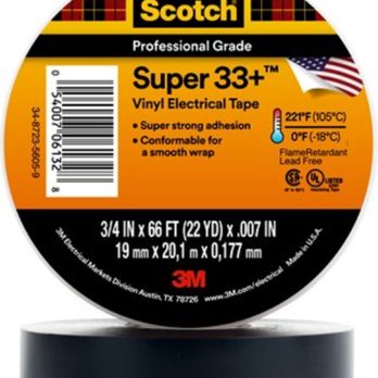 3M Super 33+ Vinyl Electrical Tape-Black-0,75inx66ft